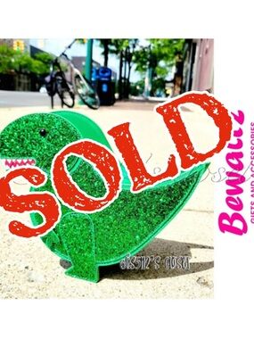 Bewaltz x Sourpuss Totally T-Rex Glitter Crossbody Dino Dinosaur Purse — New!